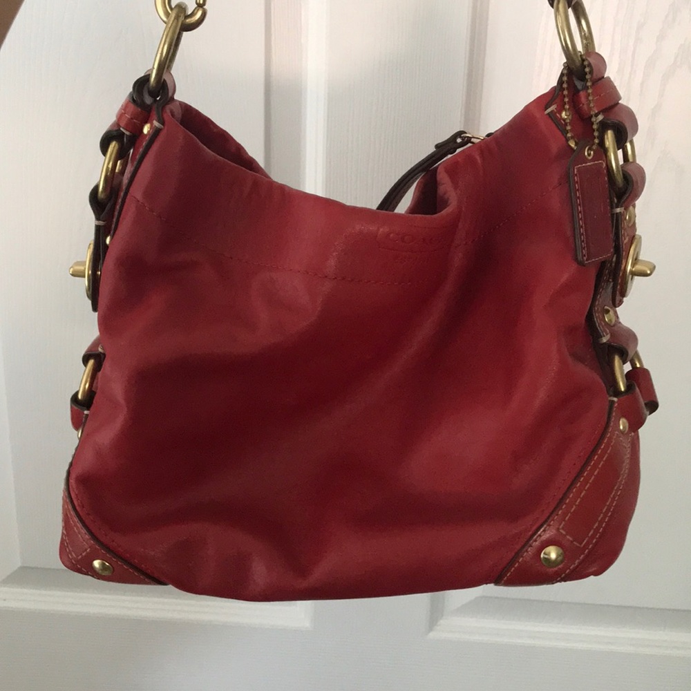 Real coach purse in color red